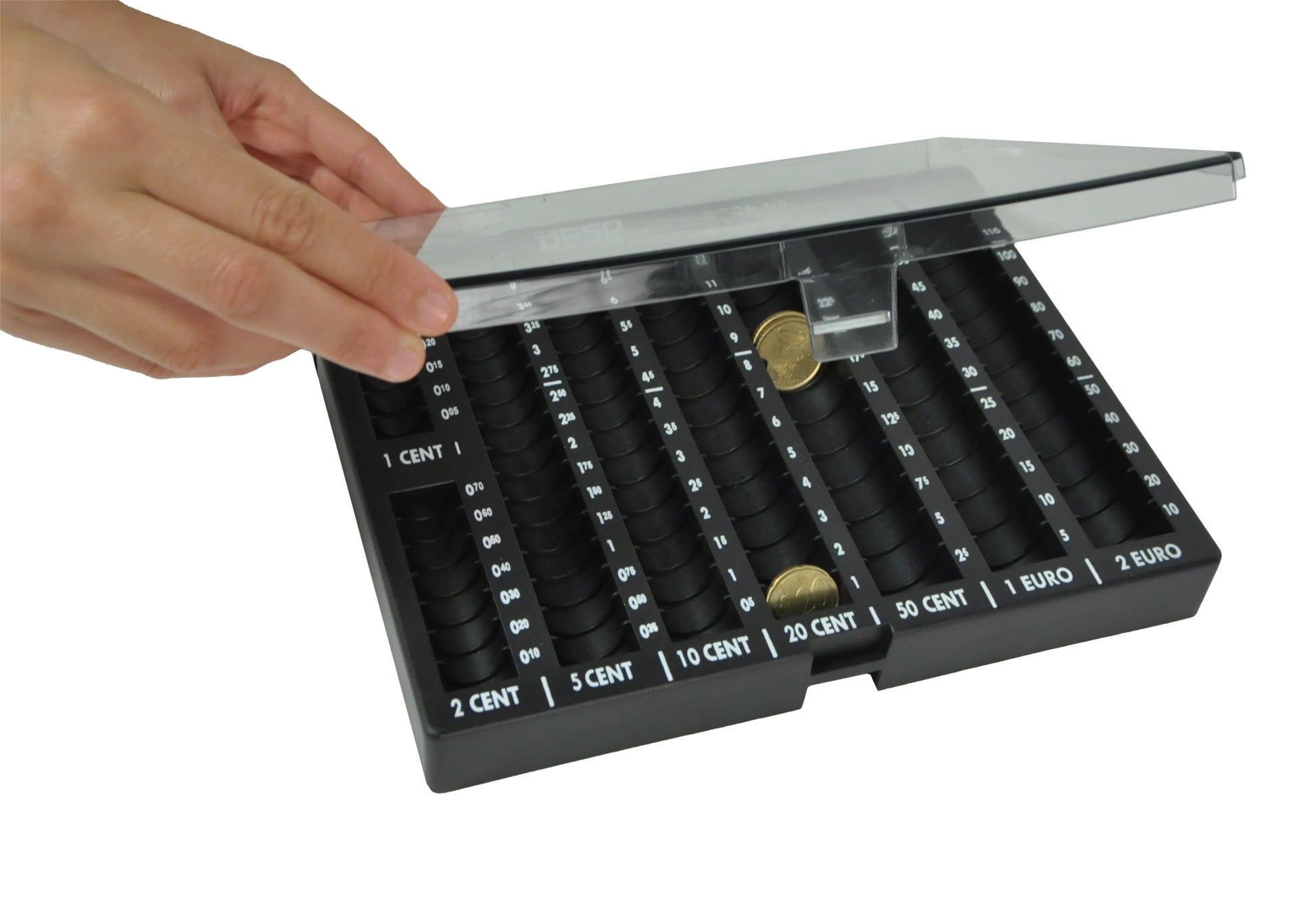 Muntgeldsorteerunit Desq met transparant deksel - 5
