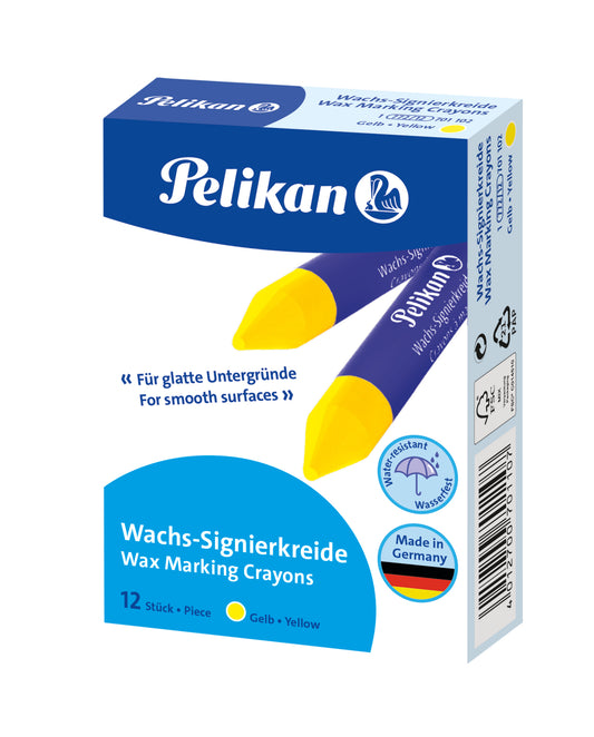 Markeerkrijt Pelikan 772 Geel voor gladde oppervlakken