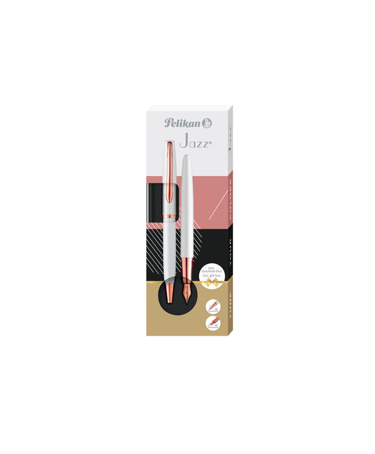 Schrijfset Pelikan Jazz Noble Elegance K36+P36 in wit