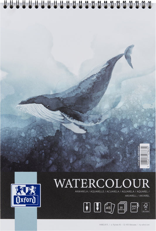 Oxford Watercolor A5 20 Vellen 300 g spiraal gebonden