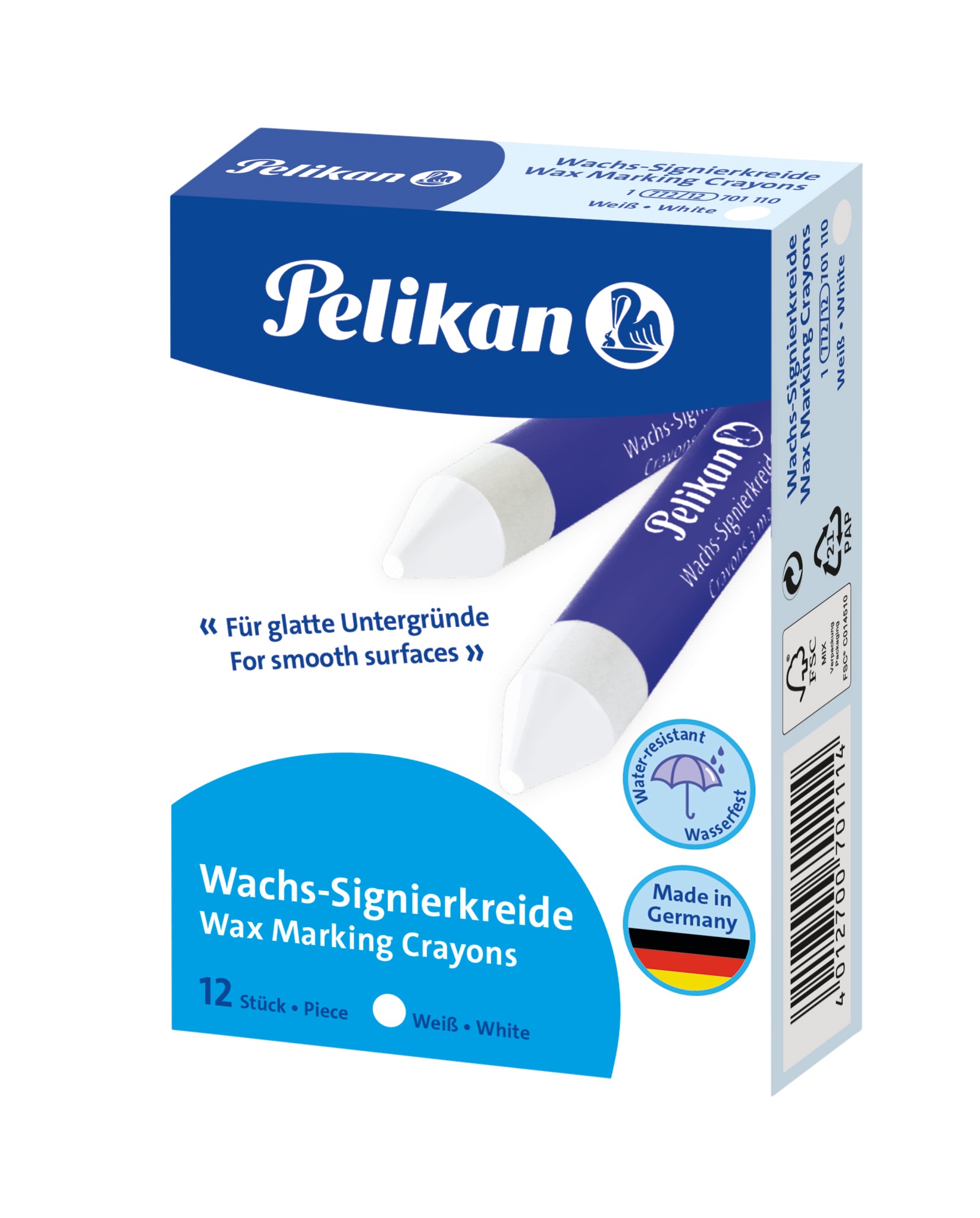 Markeerkrijt Pelikan 772 Wit voor gladde oppervlakken