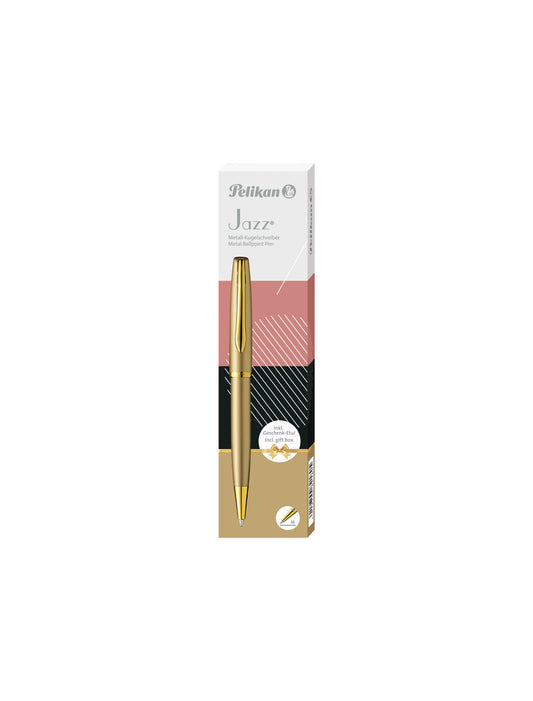 Pelikan Jazz Noble Elegance K36 Goudkleurige Balpen met Gebogen Lijnen