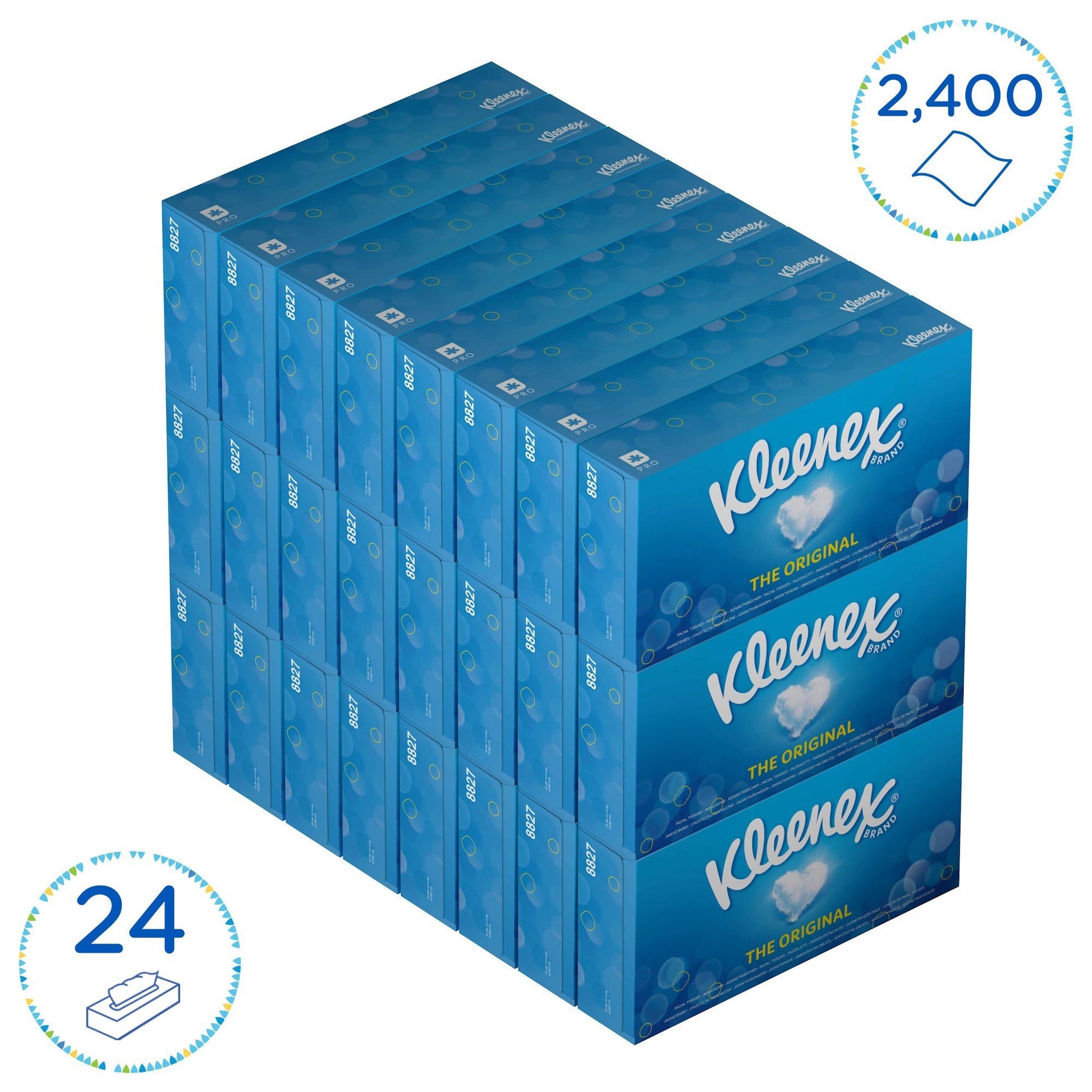 Facial tissues Kleenex 2-laags, 100 vel, wit, 21,5x18,5 cm - 3
