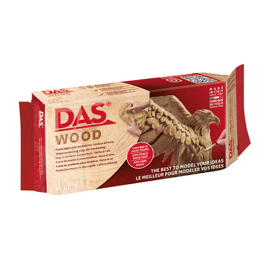 Klei DAS Air Hardening Hout 700 gram voor Creatieve Sculpturen