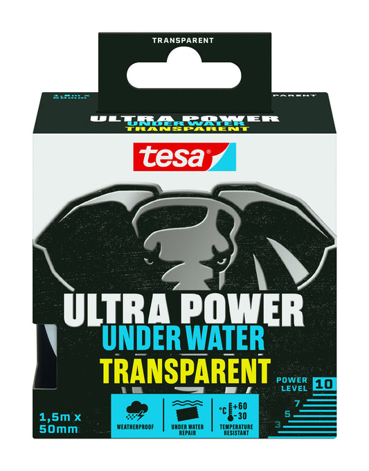 Reparatietape tesa Ultra Power Under Water 50mm x 1.5m, waterbestendig
