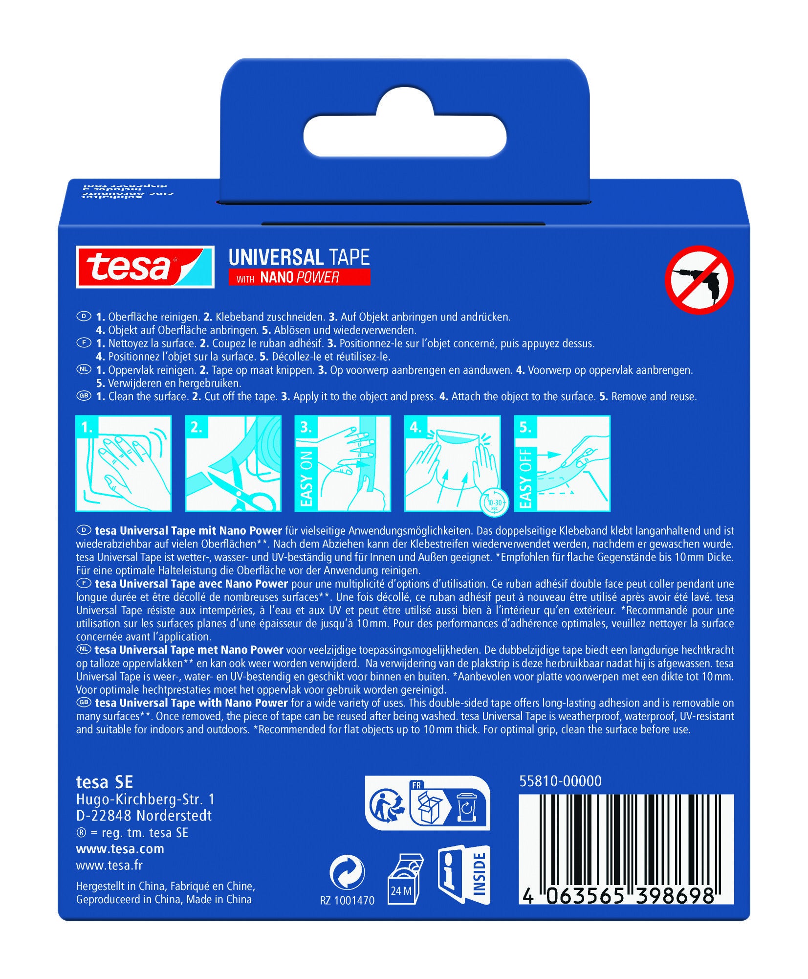 Plakband tesa Nano Power Dubbelzijdig 30mm x 3m - 2