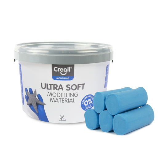 Klei Creall Play-it Ultra Soft 1100g in Emmer - Helder Blauw