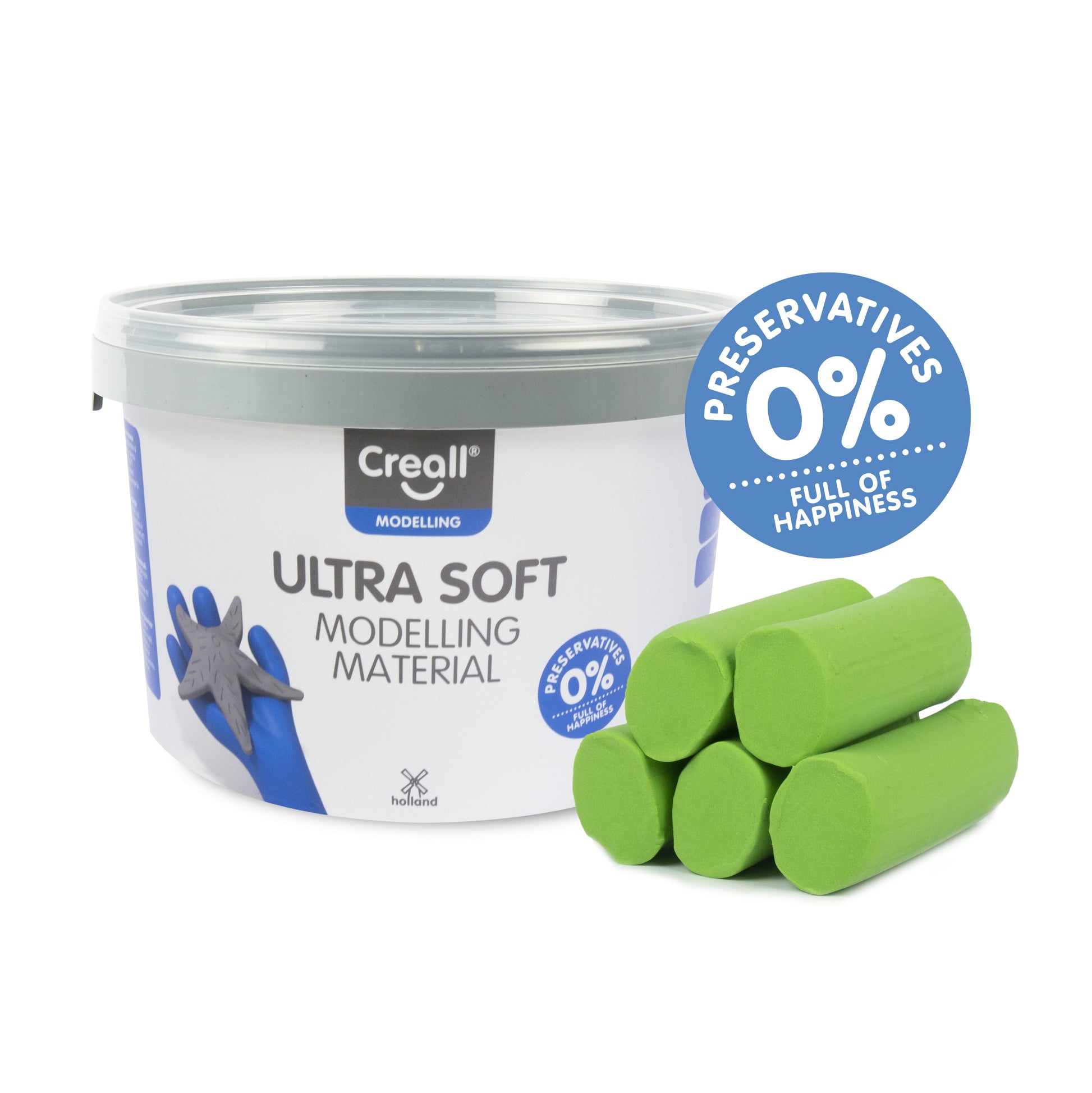 Creall Play-it Ultra Soft Klei 1100 g Helder groen - 2