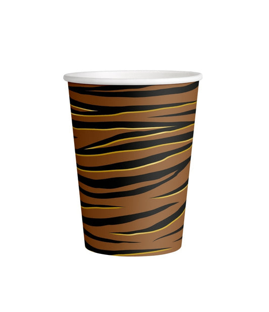 Tijger safari bekers, set van 8