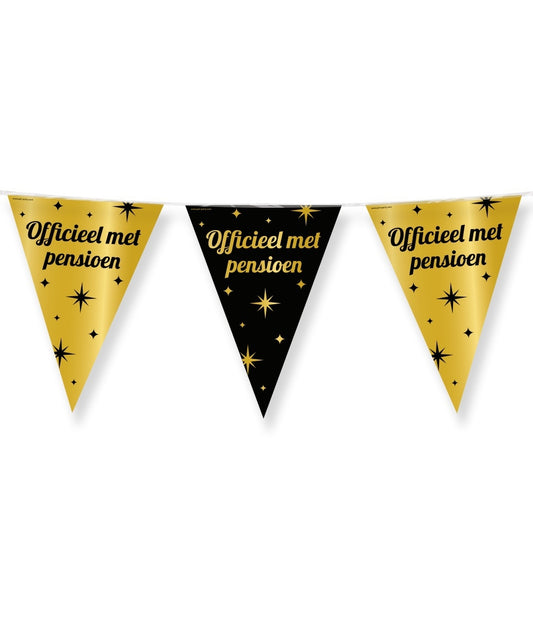 Classy feestvlaggenlijn foil voor pensioenfeest