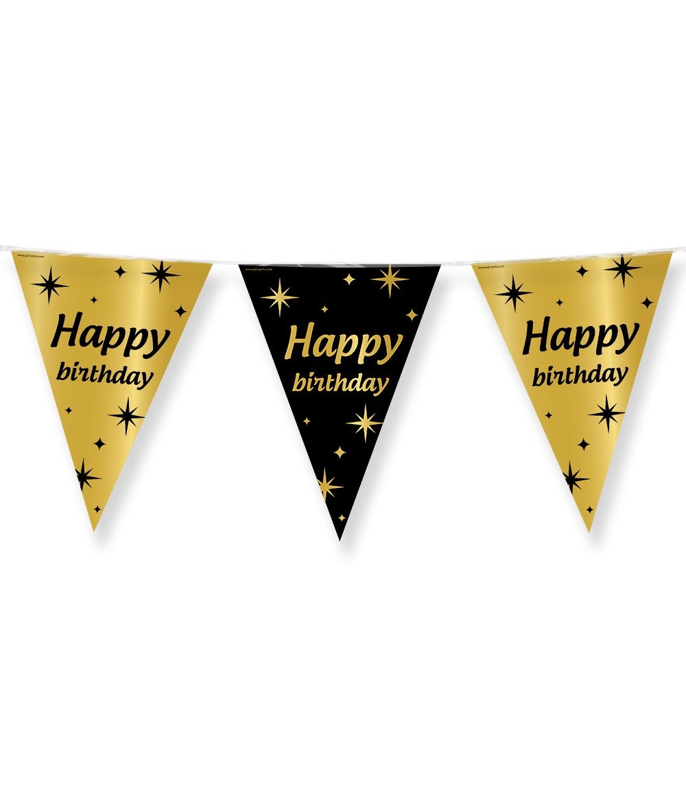 Happy Birthday Foil Party Flags, 10 meter
