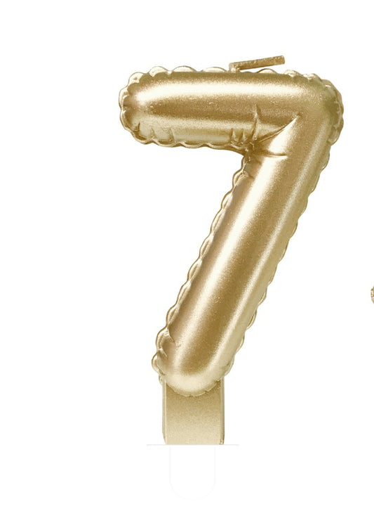 Foil ballonnen Candles Gold 7 voor leeftijdsaanduiding