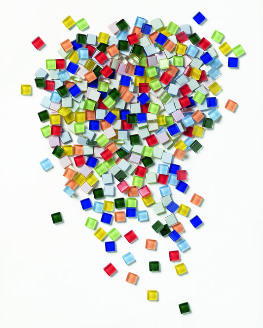 Folia mozaieksteentjes 10x10mm glas assorti - 2