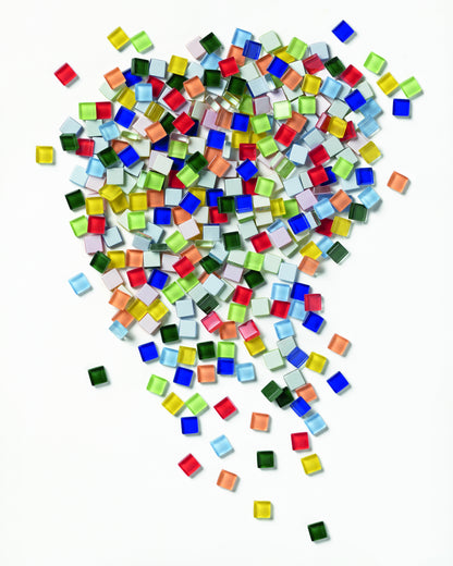 Folia mozaieksteentjes 10x10mm glas assorti - 2