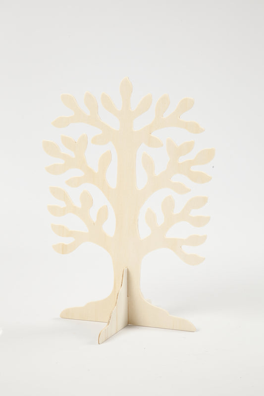 Houten boom decoratie 30x21,5 cm creatief project