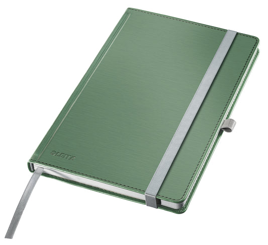 Notitieboek Leitz Style A5 met 160 lijntjes, pen- en vakhouder in groen