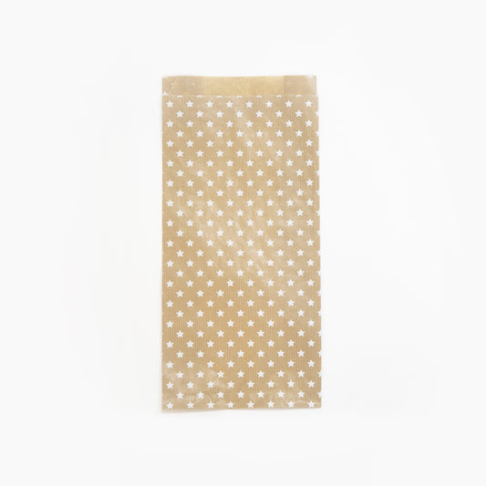 Cadeauzak Clairfontaine Kraft met Sterdesign, 16x30x5 cm, 50 stuks