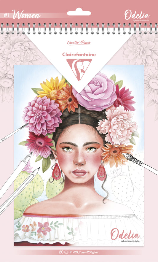 Clairfontaine Odelia A4 Kleurboek Vrouwen