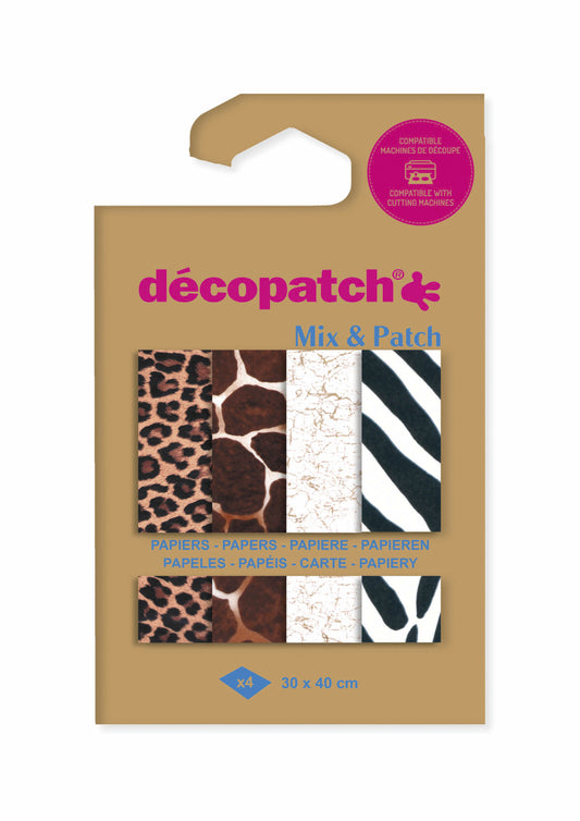 Décopatch Hobbypapier 30x40cm Dierenhuid 4v voor Hobby en Creatief