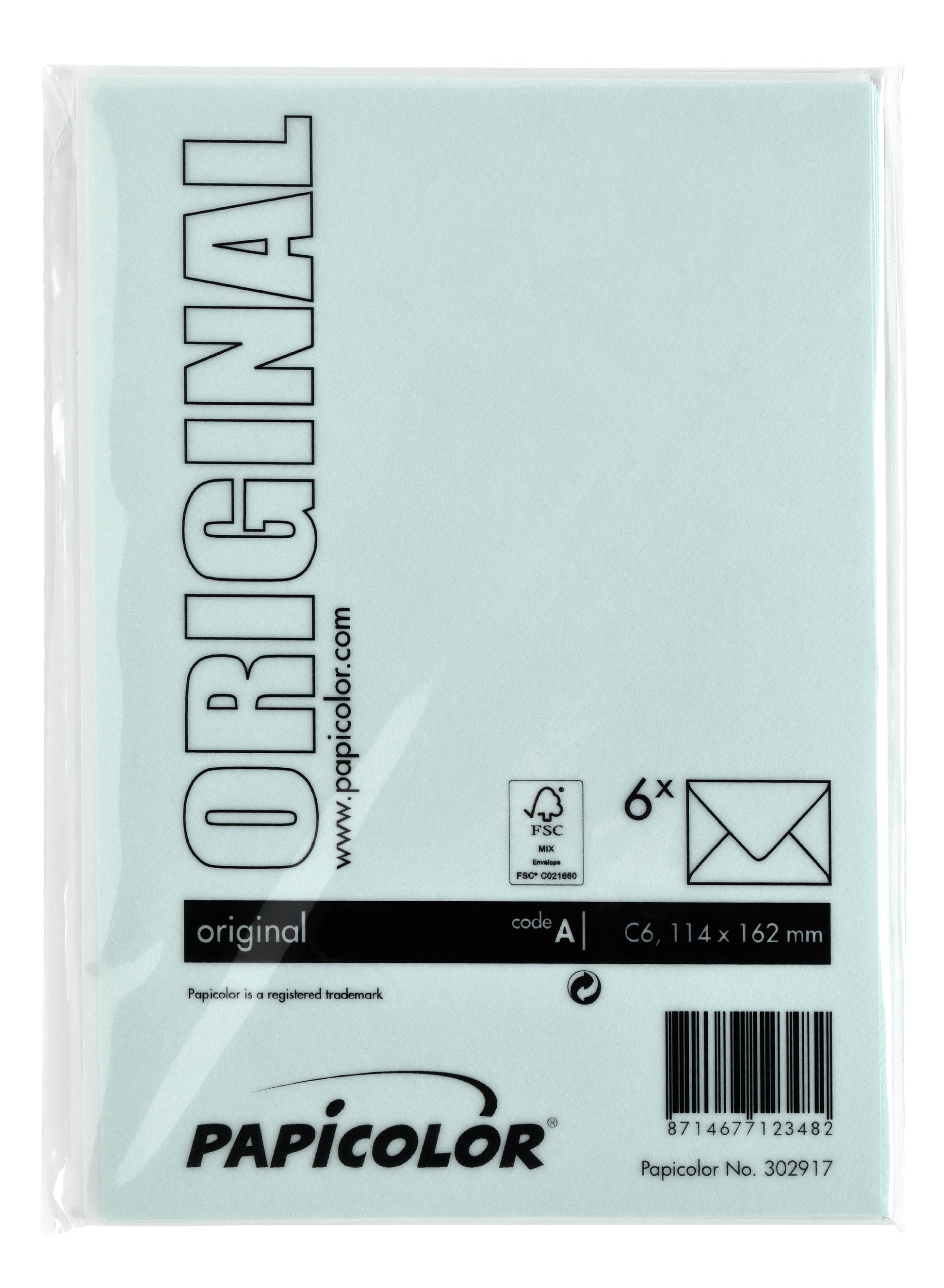 Papicolor C6 Envelop 114x162mm zeegroen - 3