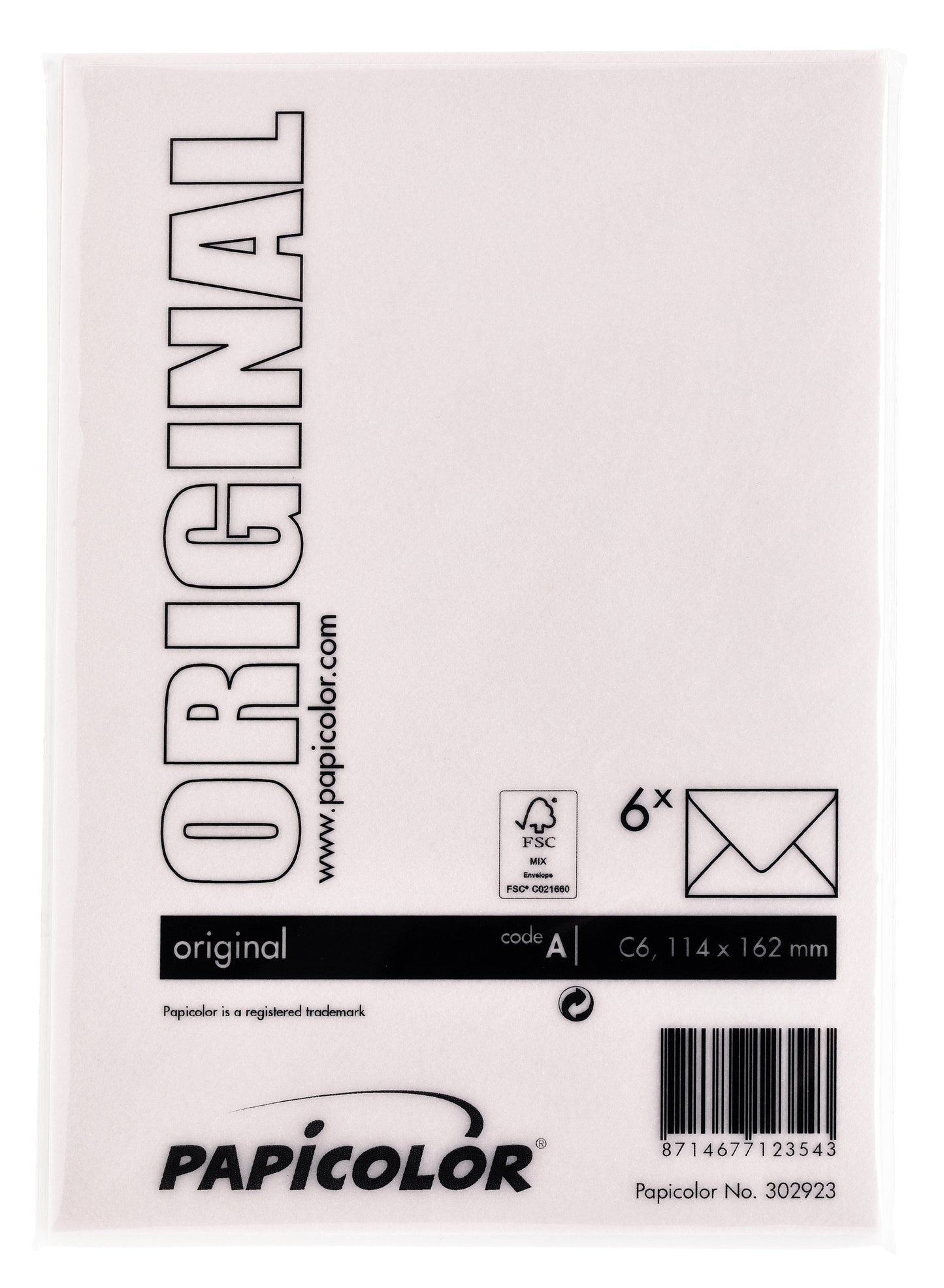 Papicolor C6 Envelop 114x162mm lichtroze - 3