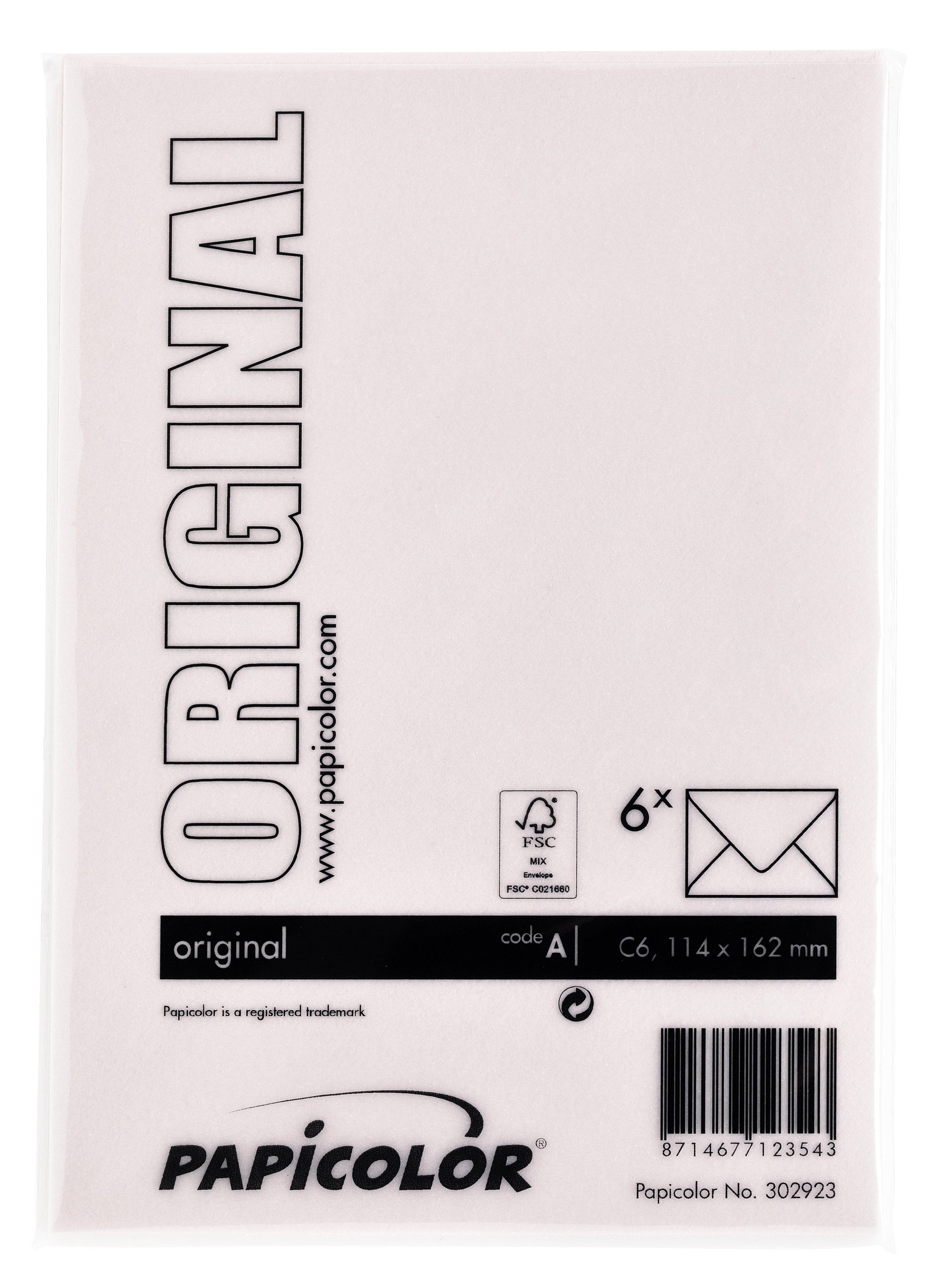 Papicolor C6 Envelop 114x162mm lichtroze - 3