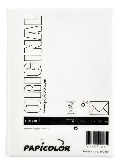 Envelop Papicolor C6 114x162mm hagelwit - 3