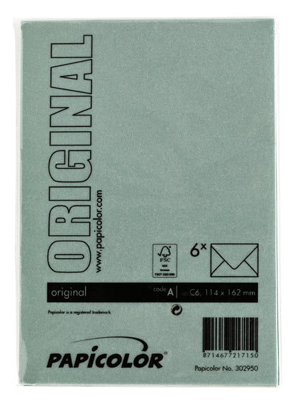 Envelop Papicolor C6 114x162mm dennengroen - 3