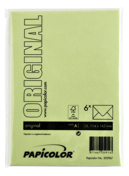 Envelop Papicolor C6 114x162mm appelgroen - 3