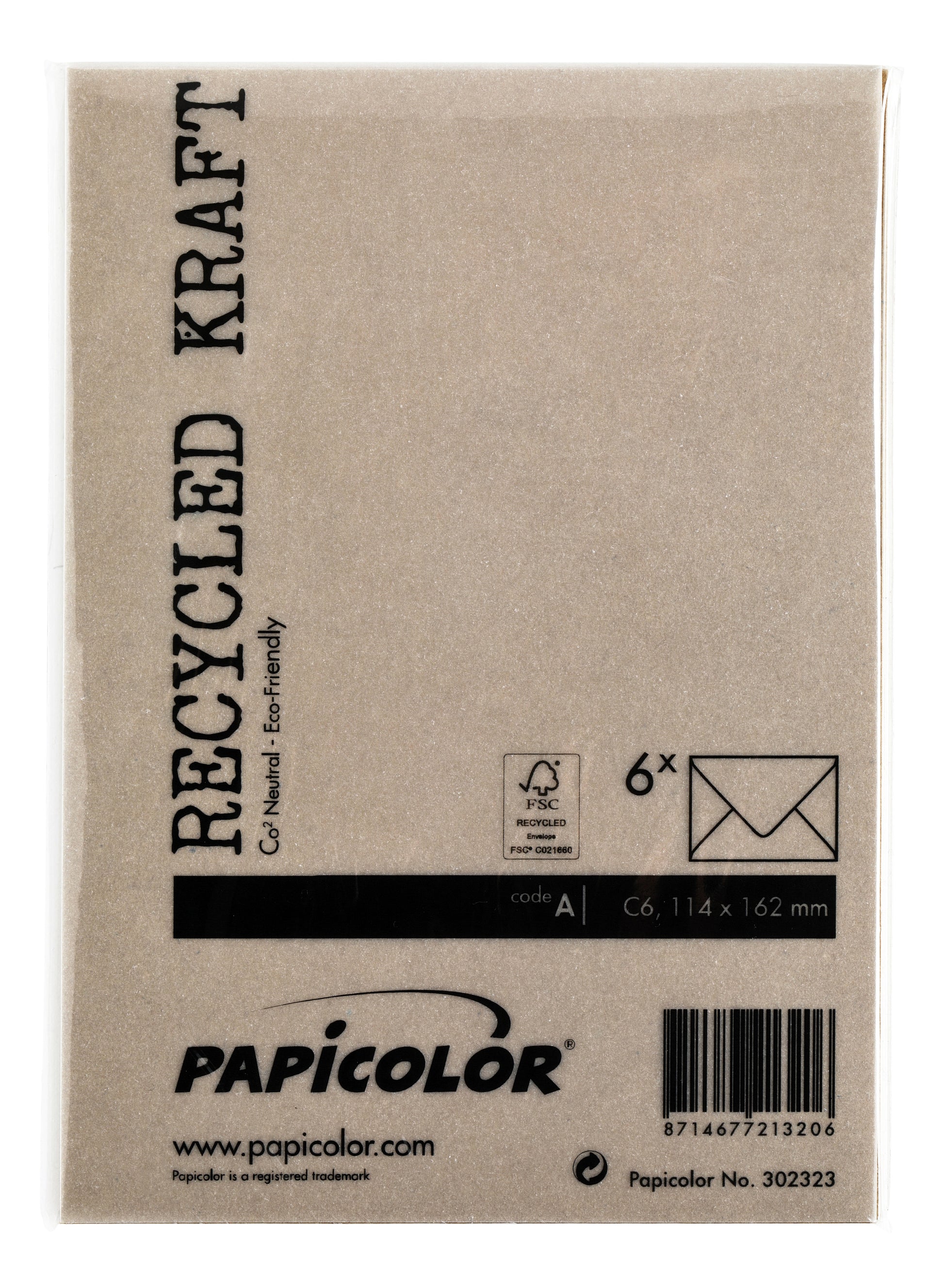 Envelop Papicolor C6 114x162mm kraft bruin - 3