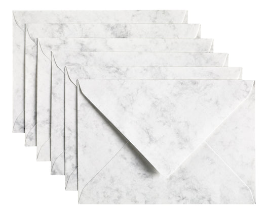 Papicolor C6 Envelop 114x162mm marble grijs
