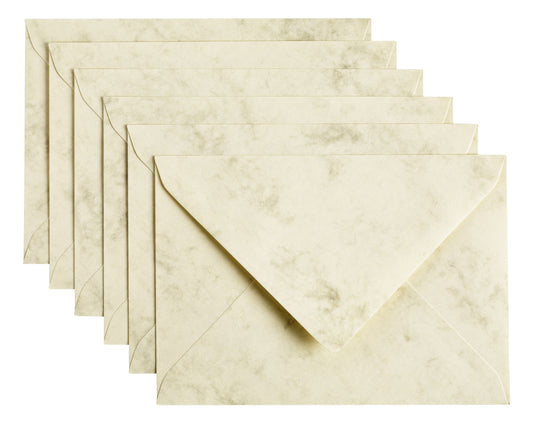 Envelop Papicolor C6 114x162mm ivoor marble