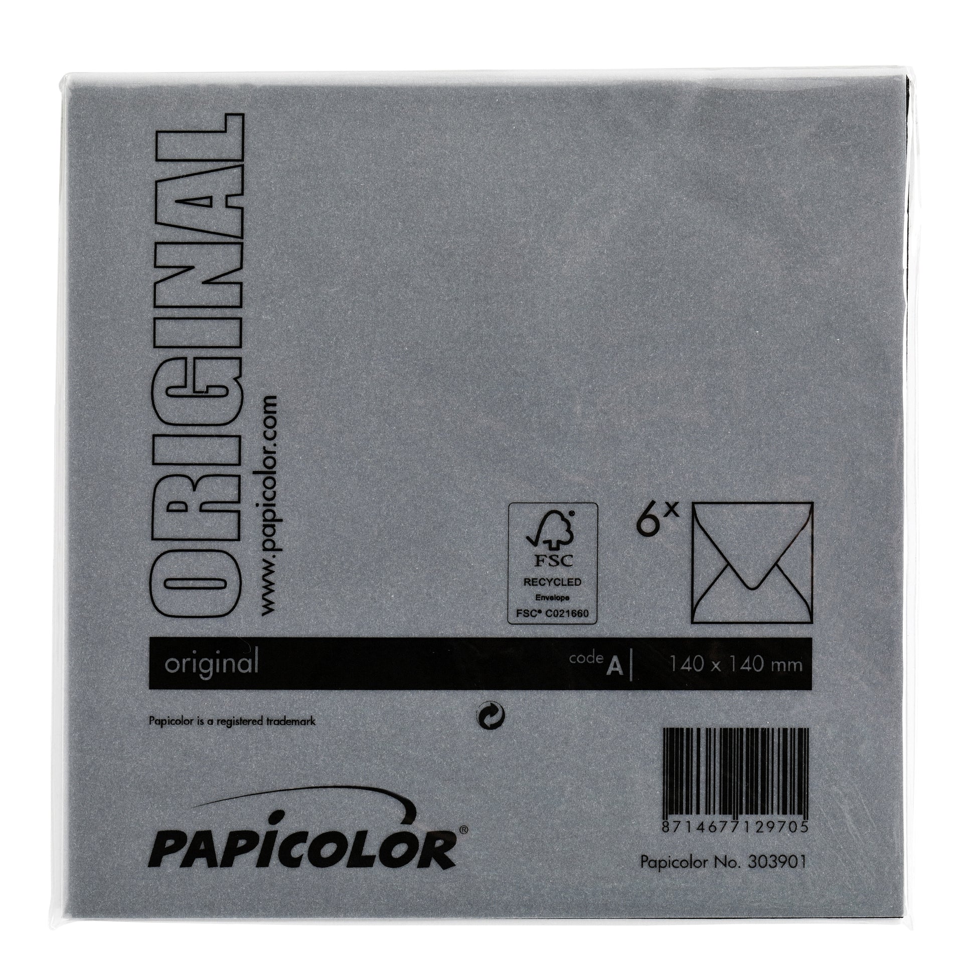 Envelop Papicolor 140x140mm ravenzwart - 3