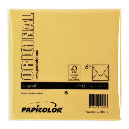 Envelop Papicolor 140x140mm dottergeel - 3