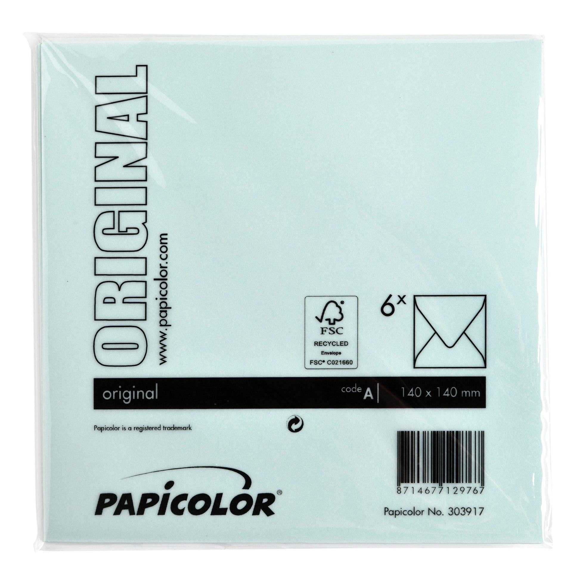 Papicolor 140x140mm zeegroen Envelop - 3
