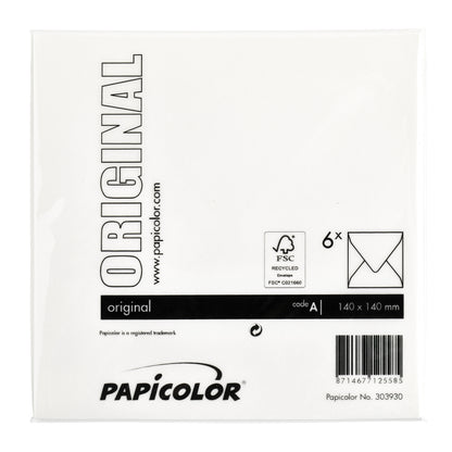 Envelop Papicolor 140x140mm hagelwit - 3