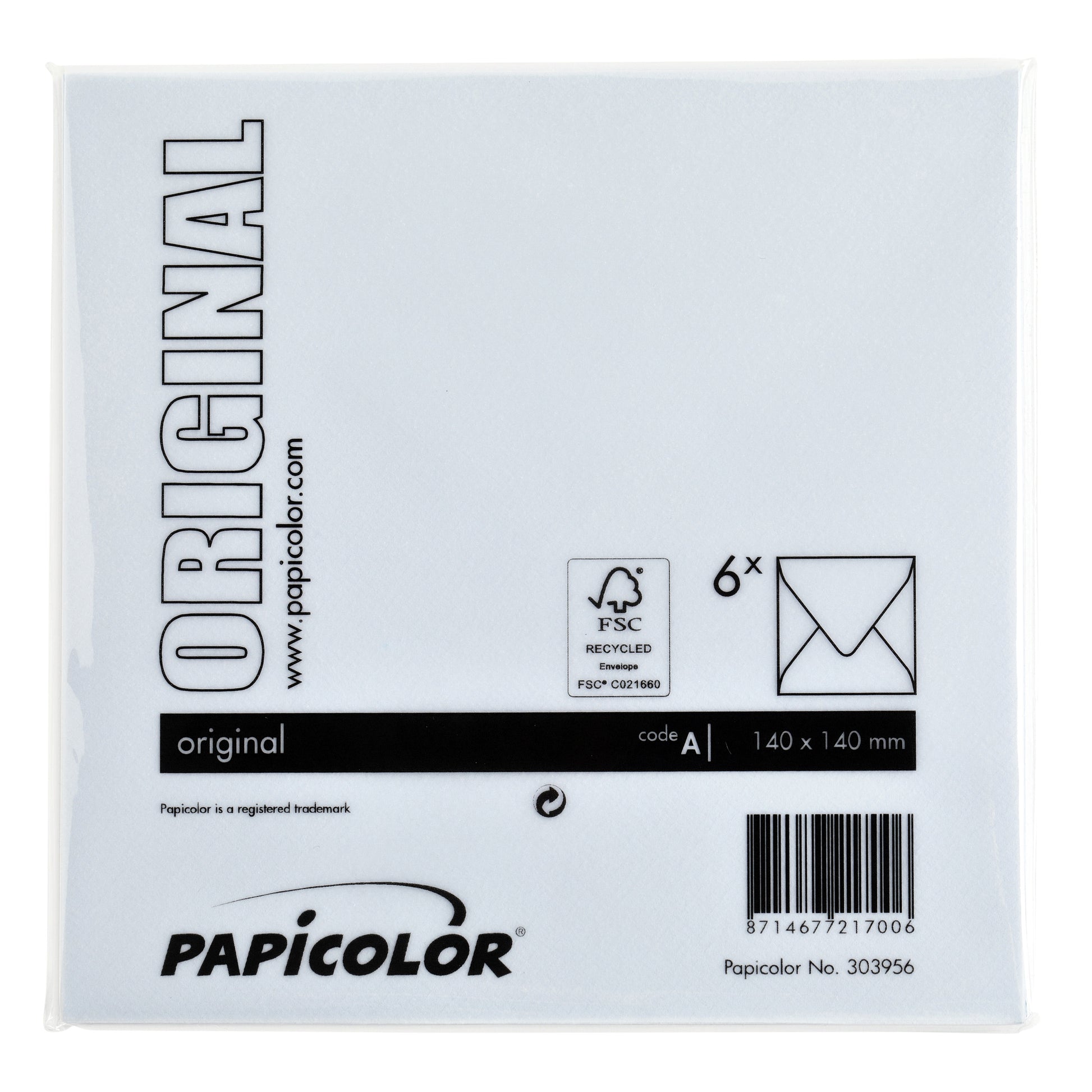 Envelop Papicolor 140x140mm babyblauw - 3