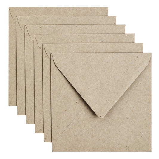 Papicolor 140x140mm kraftgrijs Envelop