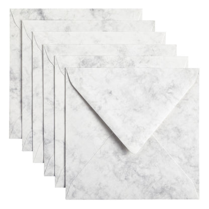 Papicolor 140x140mm marble grijs Envelop