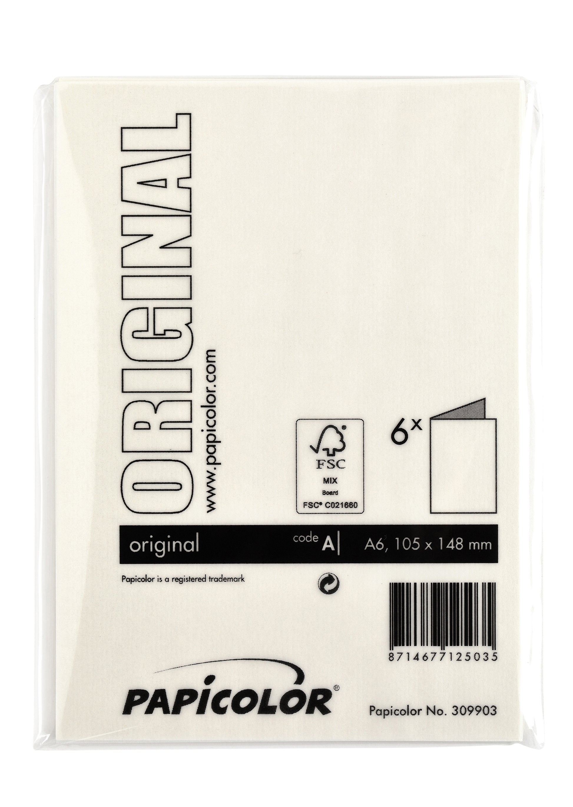 Correspondentiekaart Papi dubbel A6 gevouwen 105x148mm, anjerwit - 3