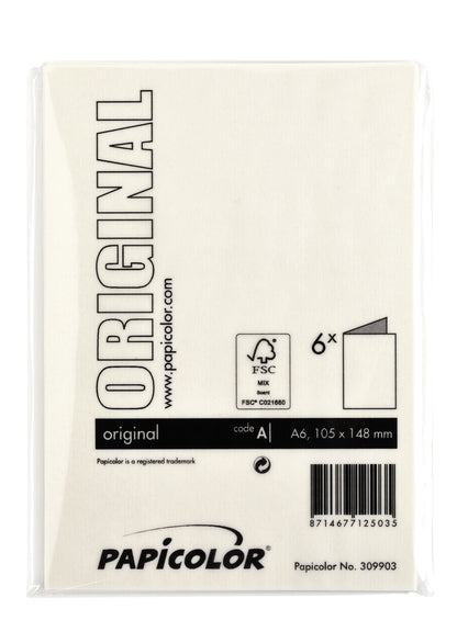 Correspondentiekaart Papi dubbel A6 gevouwen 105x148mm, anjerwit - 3