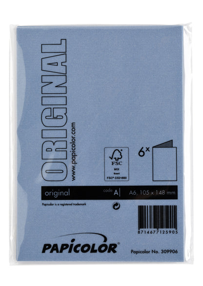 Correspondentiekaart Papi dubbel A6 donkerblauw 105x148mm - 3