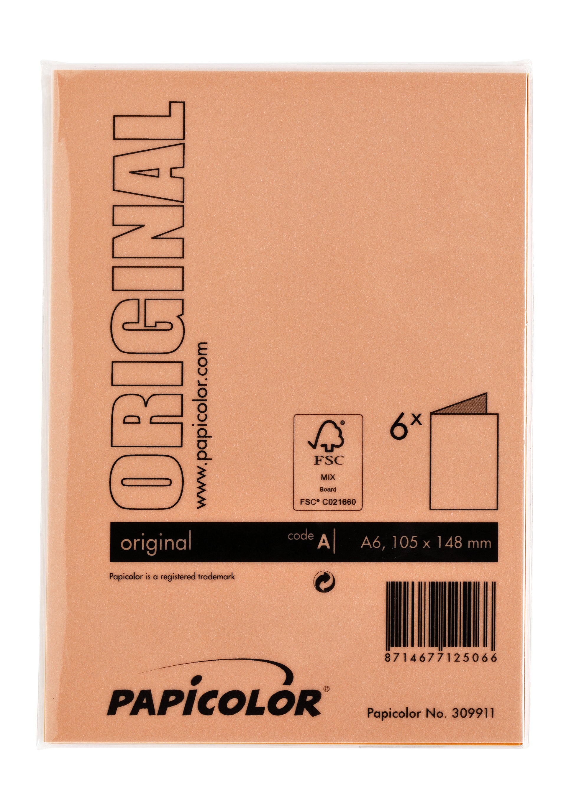 Dubbele correspondentiekaart Papi A6 oranje - 3