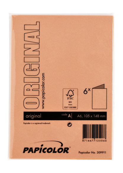 Dubbele correspondentiekaart Papi A6 oranje - 3