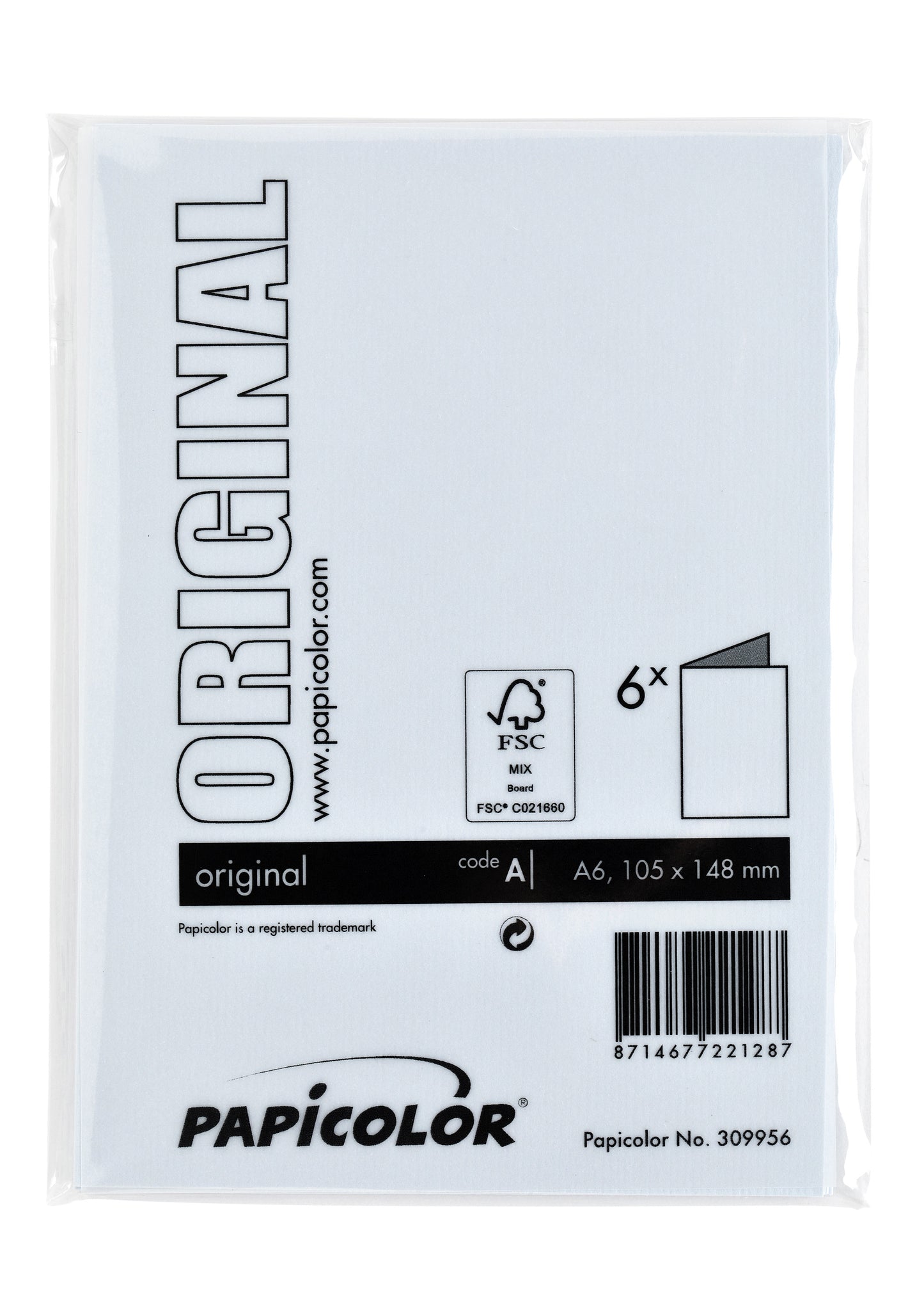 Dubbele correspondentiekaart Papi A6 babyblauw - 3