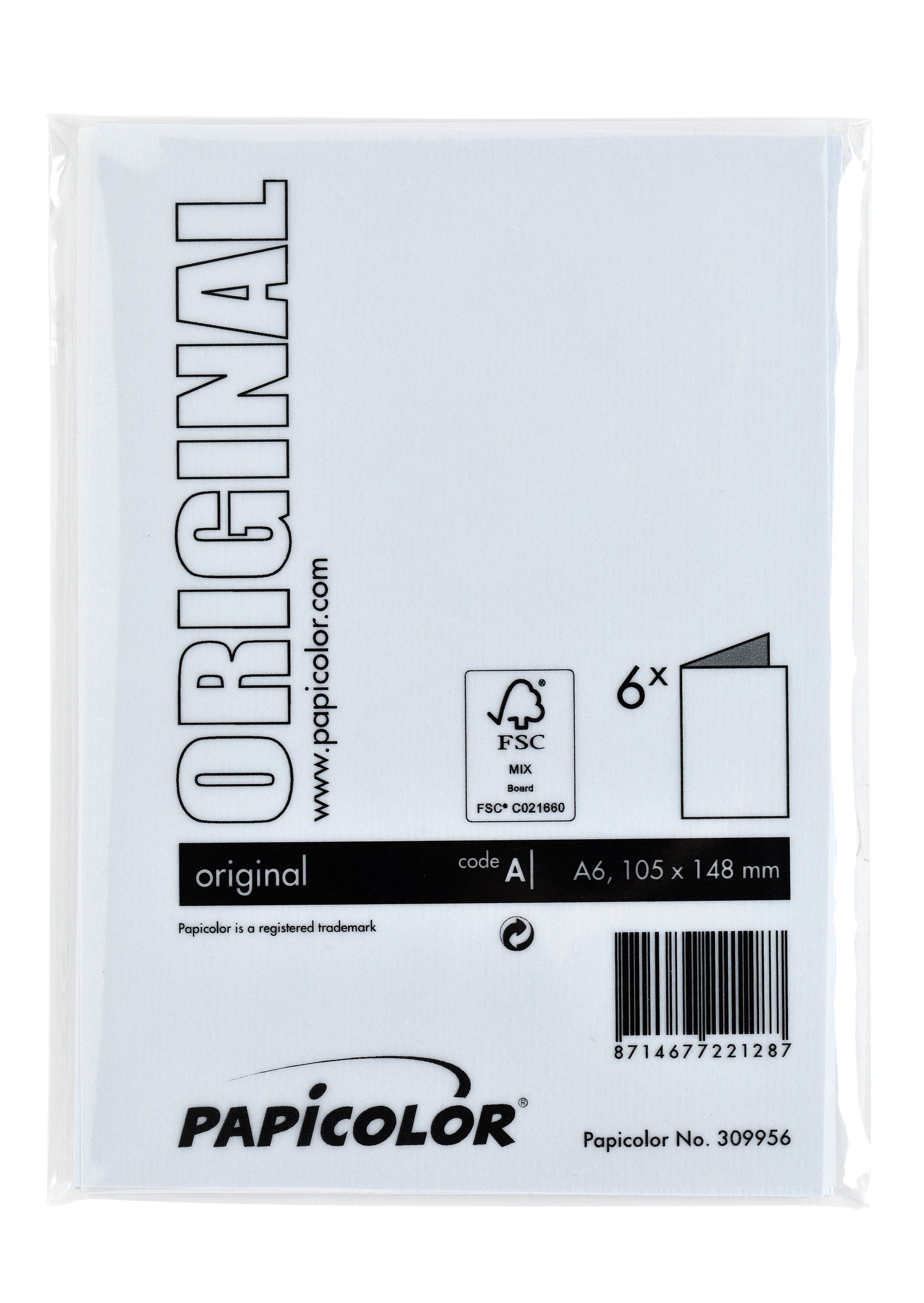 Dubbele correspondentiekaart Papi A6 babyblauw - 3