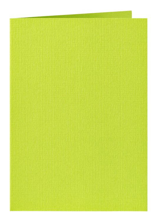 Dubbele correspondentiekaart A6 appelgroen, 105x148mm, 210g, pak 6