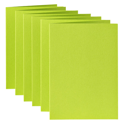 Dubbele correspondentiekaart A6 appelgroen, 105x148mm, 210g, pak 6 - 2