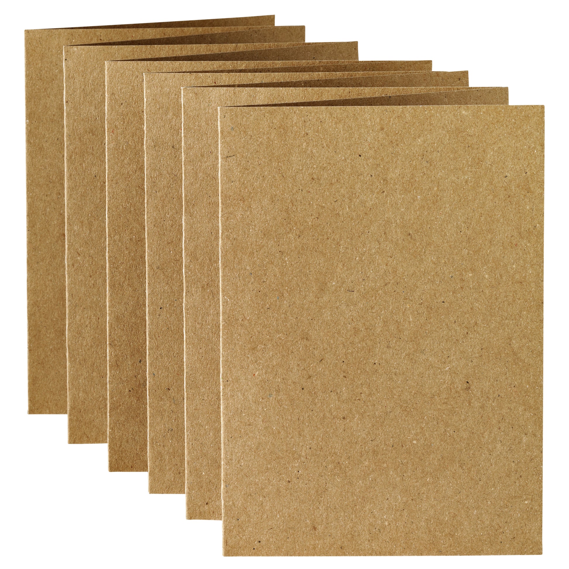 Dubbele correspondentiekaart A6 bruin, 105x148mm, 210g, pak 6 - 2