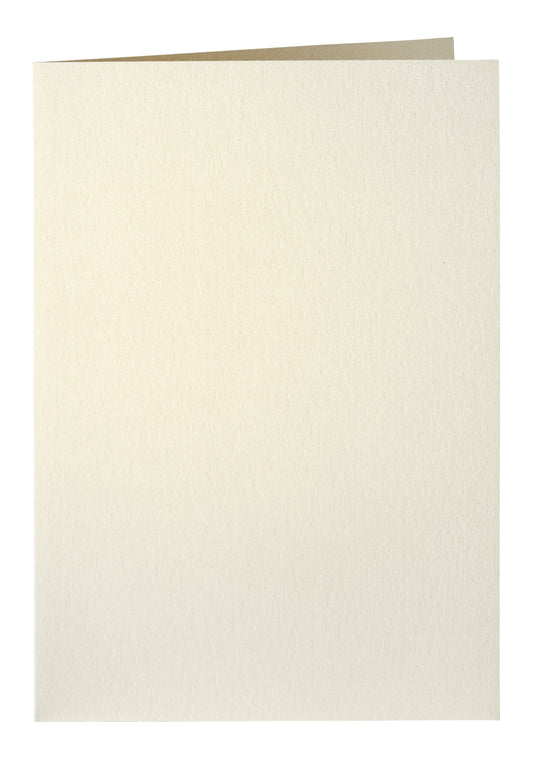 Ivoorkleurige dubbele correspondentiekaart A6, 105x148mm, 210g, pak 6